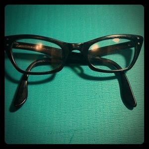 Vintage Cat Eye Bausch and Lomb Black Frames